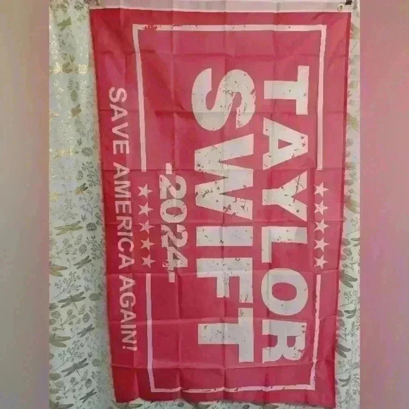NEW Taylor Swift Fans 2024 Flag Save America Again Banner Pink Tapestry 3x5 Feet - Picture 6 of 6